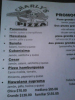 Charly's Pizza menu