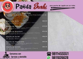 Panda Sushi menu