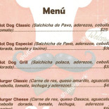 Vintage Hot Dog 's Burger 's Carta