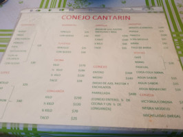 Conejo Cantarin food