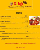 El Regio Tacos De Trompo Y Bisteck menu