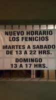 Los Fenicios menu