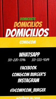 Com&com Burger's menu