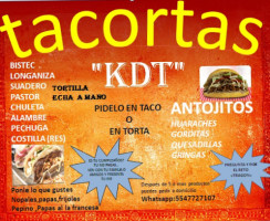 Tacortas menu