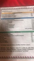 Comedor Doña Lety menu