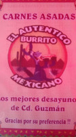 El Auténtico Burrito Mexicano menu