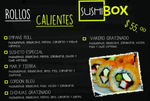 Sushi Box Jrz menu