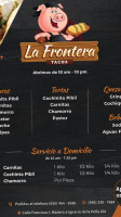 Tacos La Frontera menu