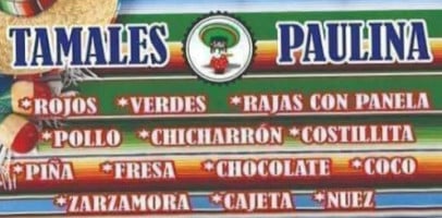 Tamales Paulina menu