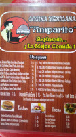 Cocina Mexicana Amparito menu