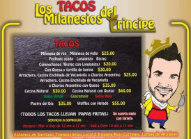 Taquería Los Milanesios Del Principe (nueva Ubicación) menu