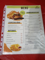 Jardín Burguer menu