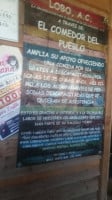 Comedor Del Pueblo Todos Santos menu