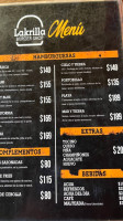 Lakrilla Burger Shop menu