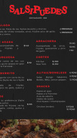 Salsipuedes menu