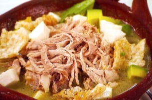 Rico Pozole Estilo Michoacano Y Migas food