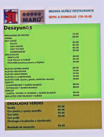 Tacos Marú 2 menu