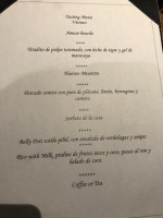 Le Métissage menu