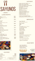 Rincón Nayarita menu