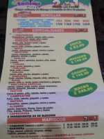 Emilianos Pizza menu