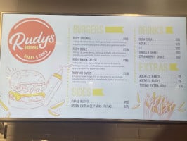 Rudys Burger menu