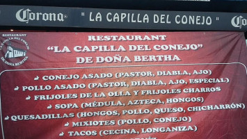 La Capilla Del Conejo menu