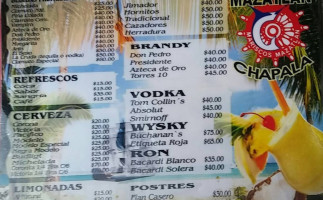 Mariscos Mazatlan menu