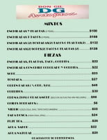 Antojitos Mexicanos menu