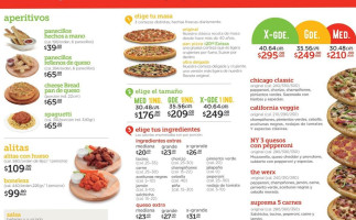 Peter Piper Pizza menu