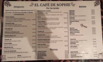 El Café De Sophie menu