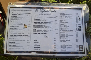 El Café De Sophie menu