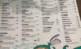 El Zanca Mariscos Chapultepec menu