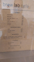 Brewlab Coffee Spot menu