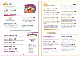 Los Apapachos De Margarita menu