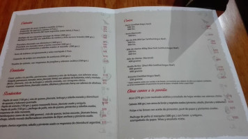 Asador 86 menu