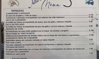 Altamar menu