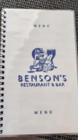 Benson's Restaurant Bar inside