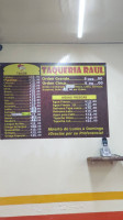 Taquería De Raúl menu