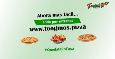 Toogino's Pizza Del Valle food