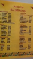 Mariscos El Sinaloa menu