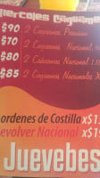 Restaurante Bar Colosio 88 menu