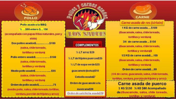 Pollos Y Carnes Asadas Los Sauces menu