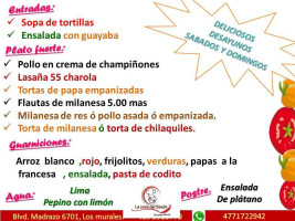 La Casa Del Sazón menu