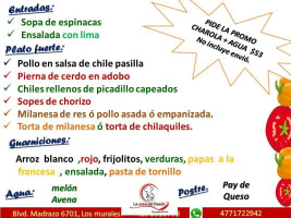 La Casa Del Sazón menu