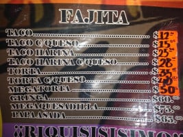 Taqueria El Jr menu