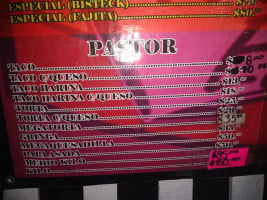 Taqueria El Jr menu