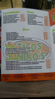 Tacos Nikos Santa Fe menu