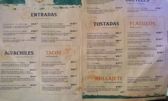 Mariscos La Terraza menu