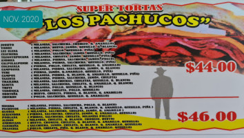 Súper Tortas Los Pachucos menu