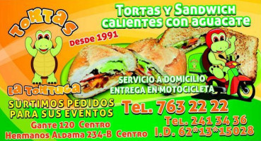 Tortas La Tortuga food